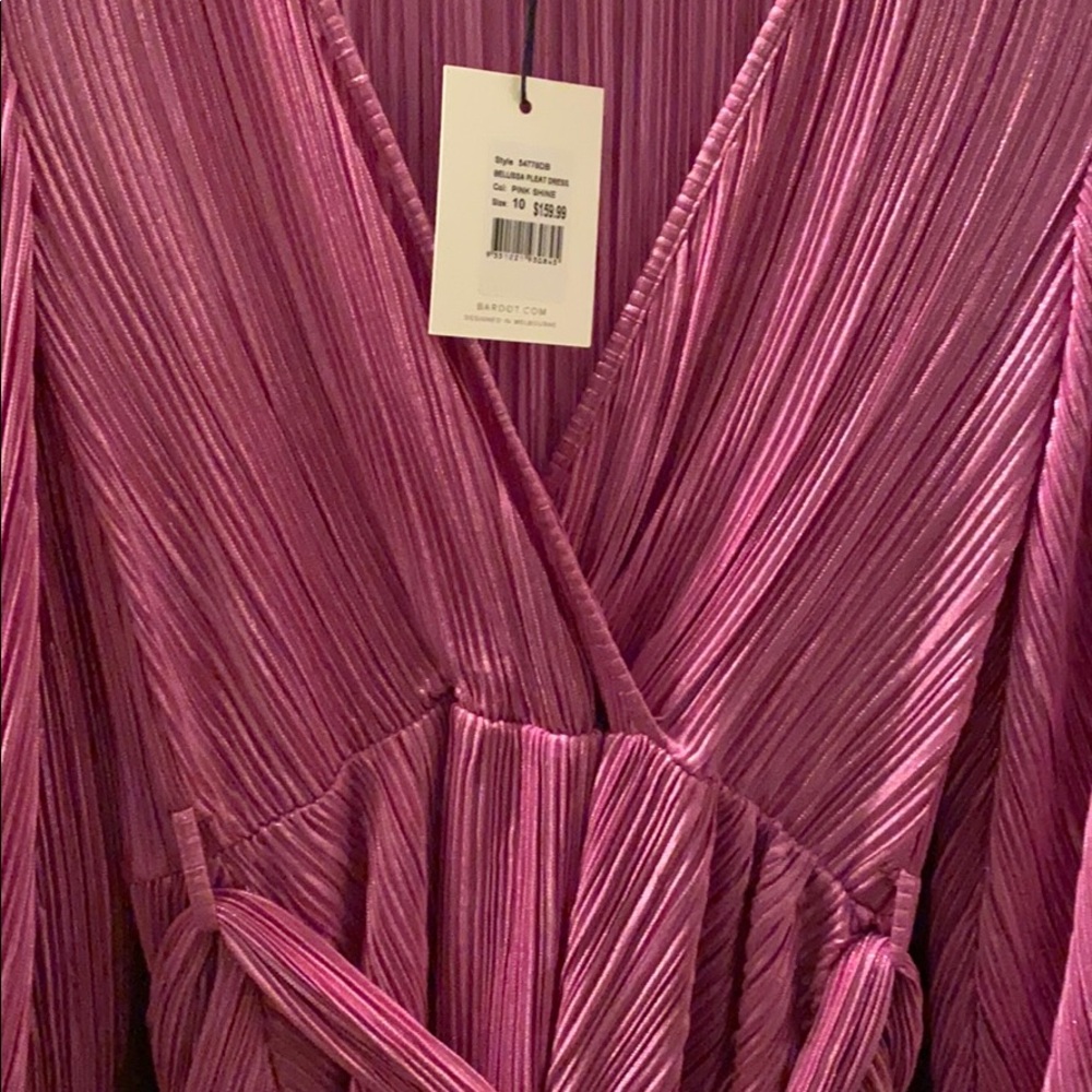 NWT Bardot Belissa mini plisse dress - Picture 7 of 7
